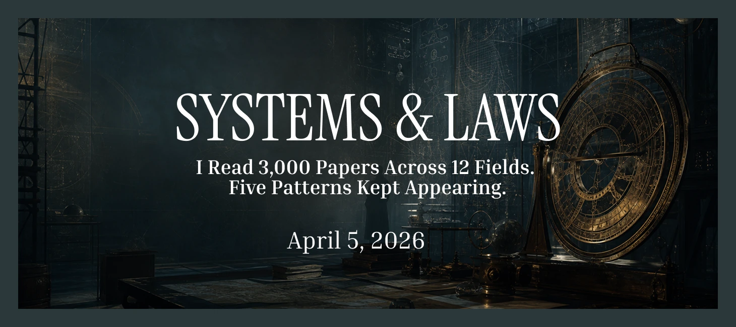 I Read 3,000 Papers Across 12 Fields. Five Patterns Kept Appearing.